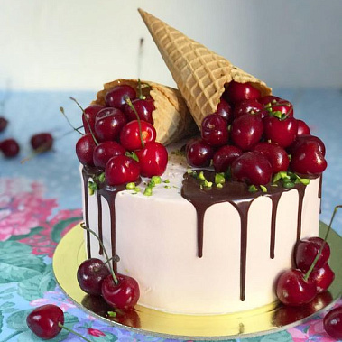 Торт "Вишневый рожок" купить - раменское.сладкоежкин.рф