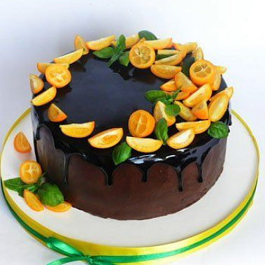 Торт глазурь с дольками купить - раменское.сладкоежкин.рф