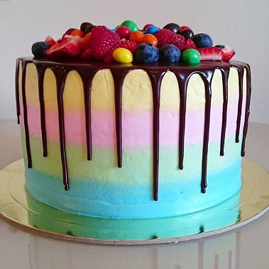 Торт с глазурью "Радуга" купить - раменское.сладкоежкин.рф